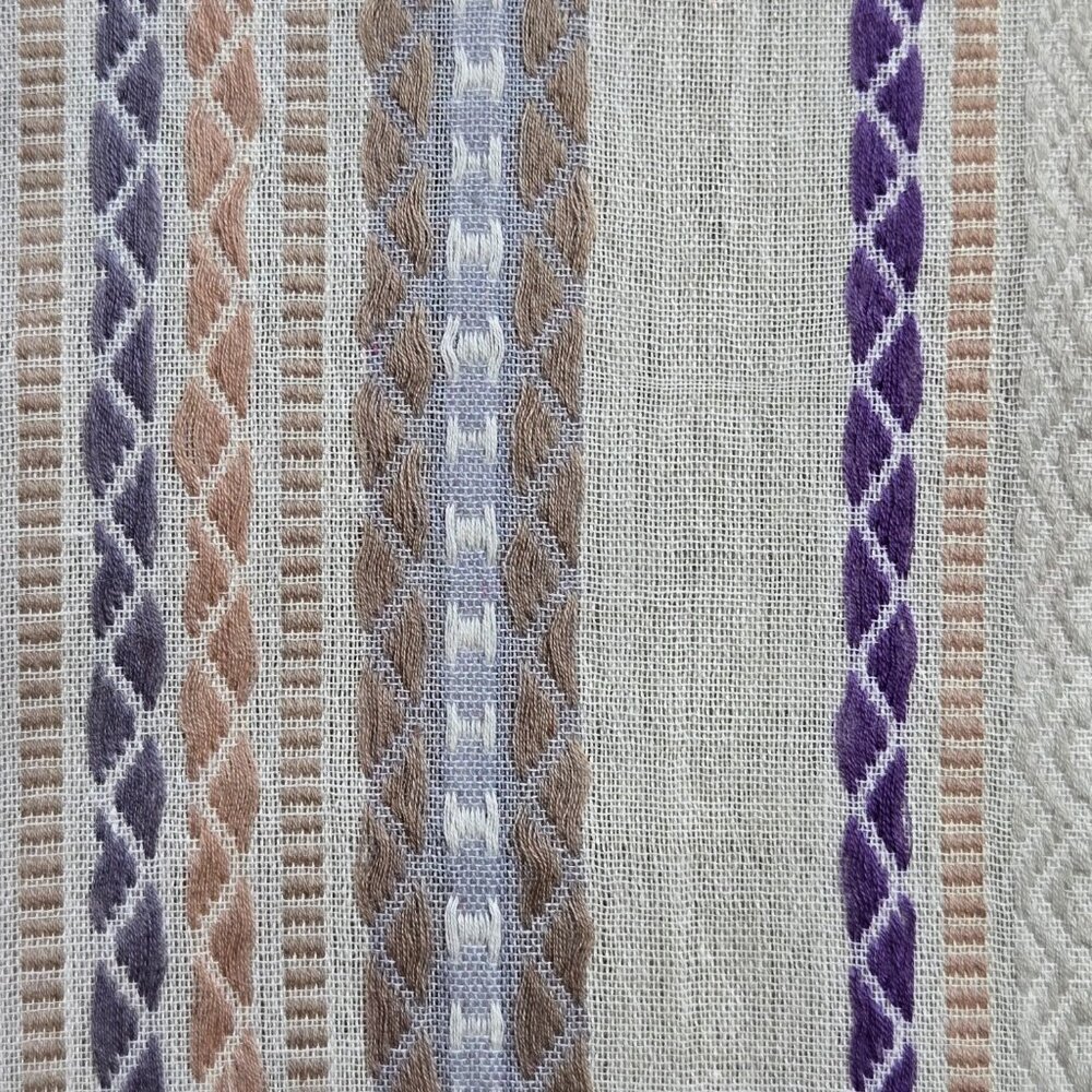 NWOT Petrusse Embroidered Lightweight Summer Scarf Cotton Paris - Picture 8 of 13